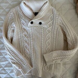 Janie and Jack Cream Cable Knit Sweater